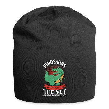 Dinosaurs Never Went To The Tierarzt - Jersey-Beanie - Schwarz - Vorne