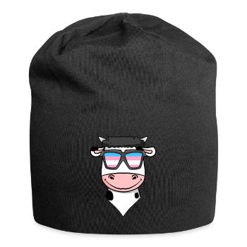 Transgender Transsexuell Kuh Geschenk - Jersey-Beanie - Schwarz - Vorne