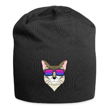 Bisexuell Singapura Katze Geschenk - Jersey-Beanie - Schwarz - Vorne