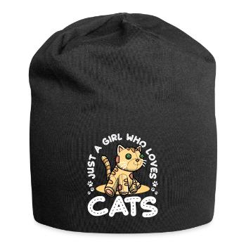 Katzen Katzenliebhaberin Kätzchen Mädchen - Jersey-Beanie - Schwarz - Vorne
