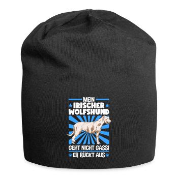 Irischer Wolfshund Gassi gehen Wolfhound - Jersey-Beanie - Schwarz - Vorne