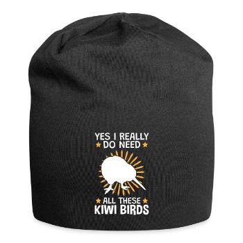 Yes I need all these kiwi birds - Jersey Beanie - black - Front