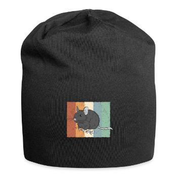 Vintage Degu Nagetier Gewöhnlicher Degu - Jersey-Beanie - Schwarz - Vorne
