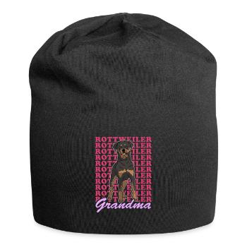 Rottweiler Grand-mère Chien Propriétaire de chien Cadeau - Bonnet en jersey - noir - Devant
