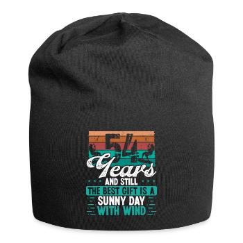 54 Year Old Kitesurfer Kiteboarding 54 Birthday - Jersey-Beanie - Schwarz - Vorne
