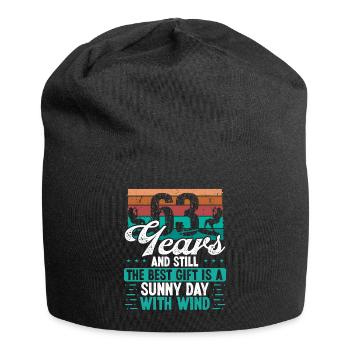 63 Year Old Kitesurfer Kiteboarding 63 Birthday - Jersey-Beanie - Schwarz - Vorne