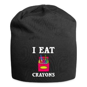 Crayon Box Colored Pencil Wax Case Wax Crayon - Jersey Beanie - black - Front