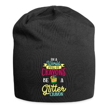 Crayon Box Colored Pencil Wax Case Wax Crayon - Jersey Beanie - black - Front