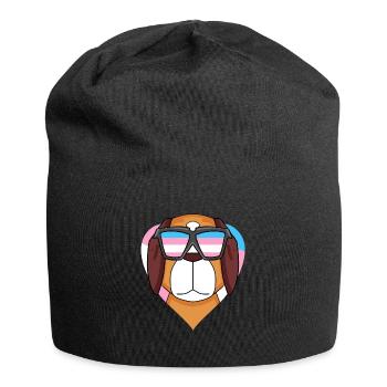 Transgender Transsexual St. Bernard Dog - Jersey Beanie - black - Front