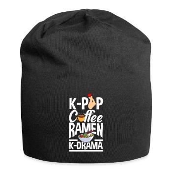 K-Pop K-Drama Musique pop coréenne - Bonnet en jersey - noir - Devant
