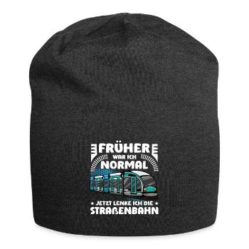 Straßenbahn Straßenbahnfahrer Tram Trambahn - Jersey-Beanie - Anthrazit - Vorne