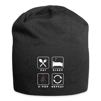 K-Pop K-Drama Musique pop coréenne - Bonnet en jersey - noir - Devant