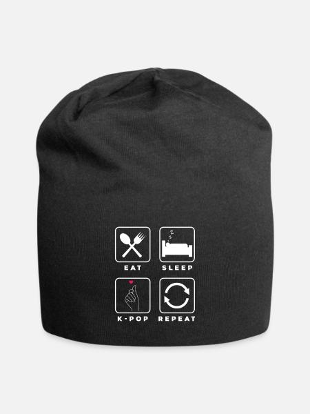 K-Pop K-Drama Musique pop coréenne - Bonnet en jersey - noir