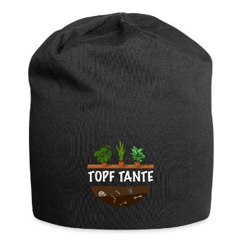 Topf Tante Gärtner Frauen Garten - Jersey-Beanie - Schwarz - Vorne