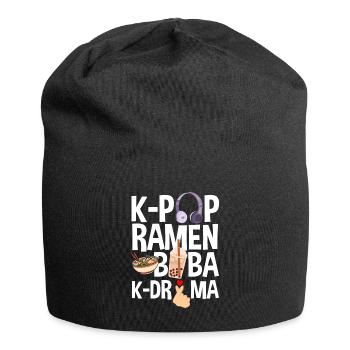 K-Pop K-Drama Musique pop coréenne - Bonnet en jersey - noir - Devant