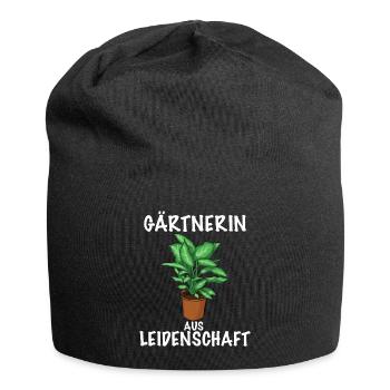 Gärtnerin aus Leidenschaft - Jersey-Beanie - Schwarz - Vorne
