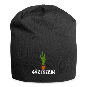 Gärtnerin Garten - Jersey-Beanie - Schwarz - Vorne