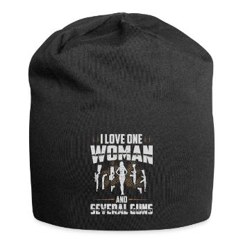 I Love One Woman And Several Guns - Jersey Beanie - black - Front