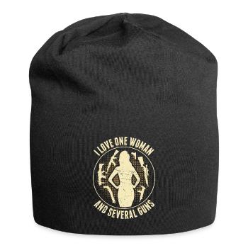 I Love One Woman And Several Guns - Jersey Beanie - black - Front