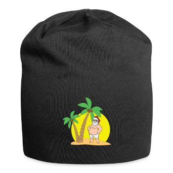Lustiger Sommer Strandurlaub Weihnachten im Juli - Jersey-Beanie - Schwarz - Vorne