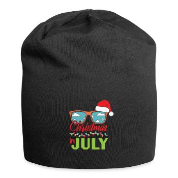 Drôle de vacances d’été à la plage Noël en juillet - Bonnet en jersey - noir - Devant