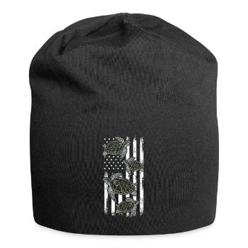 Tortues de mer Tortues Drapeau américain - Bonnet en jersey - noir - Devant