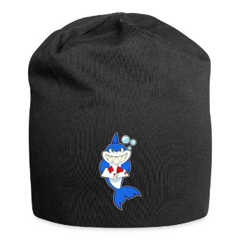 Cartes de poker Shark Poker - Bonnet en jersey - noir - Devant