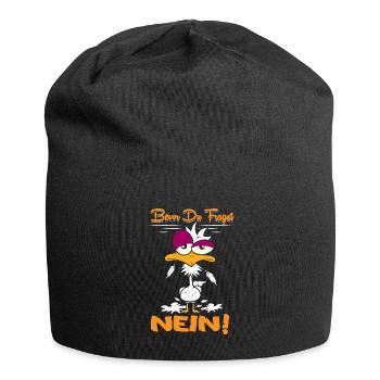 Bevor du Fragst Nein! - Jersey-Beanie - Schwarz - Vorne
