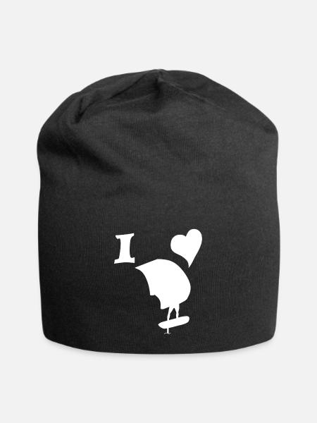 Real Wingfoil Love - Jersey Beanie - black