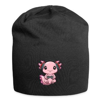 Gamer Axolotl - Kawaii Online Gaming Computer - Jersey-Beanie - Schwarz - Vorne