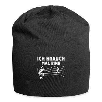ich brauch mal eine Pause Musik Klavier - Jersey-Beanie - Schwarz - Vorne