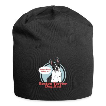 Boston Terrier Dad | Hunde Hundebesitzer Geschenk - Jersey-Beanie - Schwarz - Vorne