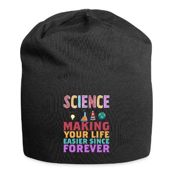 La science vous facilite la vie Drôle - Bonnet en jersey - noir - Devant