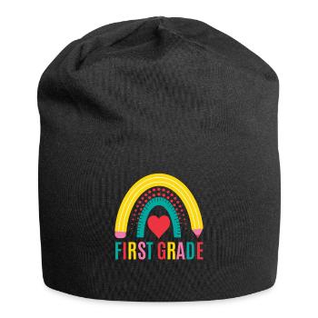 First grade teachers back to school - Jersey Beanie - black - Front