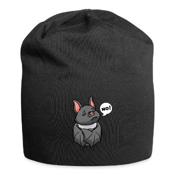 Bat Kawaii Animal Halloween - Jersey Beanie - black - Front