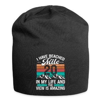20 Year Old Hiker Mountains Hiking 20 Birthday - Jersey-Beanie - Schwarz - Vorne