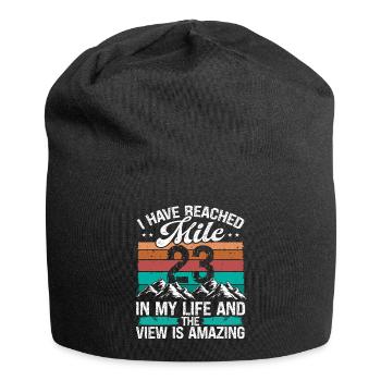 23 Year Old Hiker Mountains Hiking 23 Birthday - Jersey-Beanie - Schwarz - Vorne