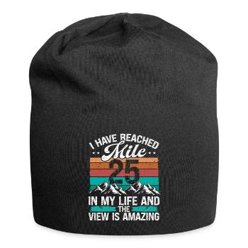 25 Year Old Hiker Mountains Hiking 25 Birthday - Jersey-Beanie - Schwarz - Vorne