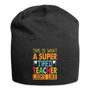 Voici à quoi ressemble un professeur super fatigué - Bonnet en jersey - noir - Devant