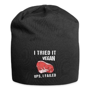 I Tried It Vegan Ups I Failed Vegan Vegetarian - Jersey-Beanie - Schwarz - Vorne
