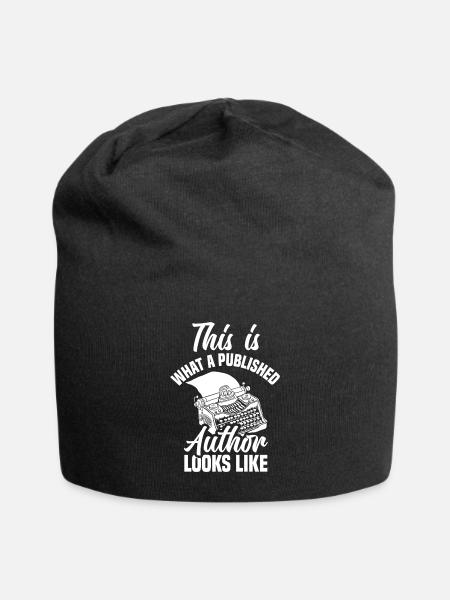 Autor Buchautor Lustiges Autoren Geschenk - Jersey-Beanie - Schwarz