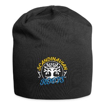 Skandinavische Wurzeln Schwedisch Skandinavien - Jersey-Beanie - Schwarz - Vorne