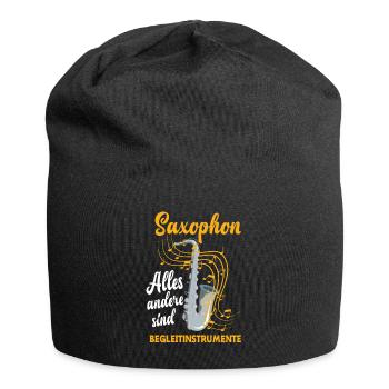 Saxophon Saxophon Saxophon - Jersey-Beanie - Schwarz - Vorne