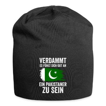 Pakistan Pakistaner Pakistanisches - Jersey-Beanie - Schwarz - Vorne