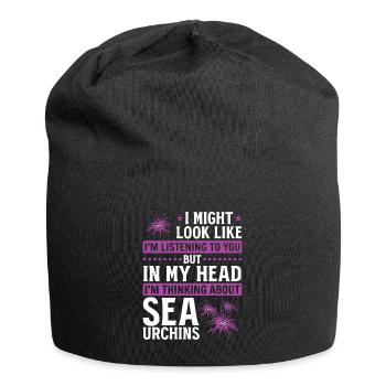 It might seem like I'm listening to you - - Jersey Beanie - black - Front