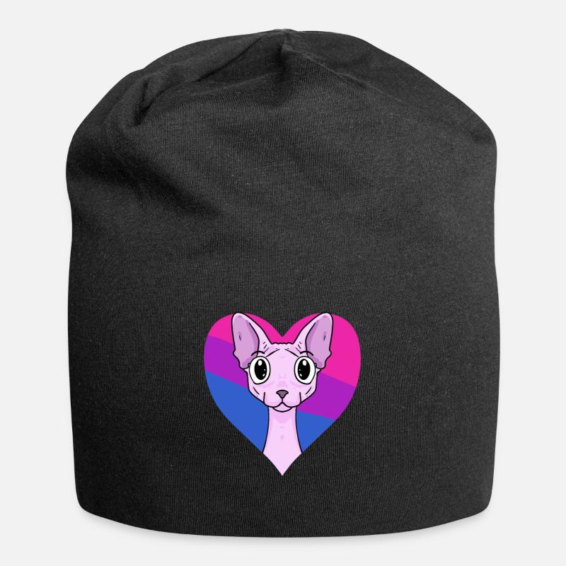 Cadeau bisexuel Sphynx Cat - Bonnet en jersey - noir