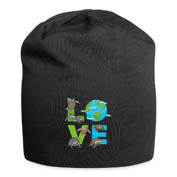 LOVE Turtles Earth Day Turtle Environment Save - Jersey Beanie - black - Front