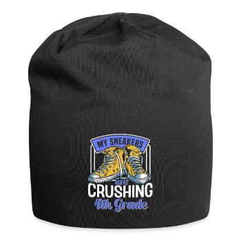Kids Back to School Crush Sneakers for 4th Grade - Jersey Beanie - black - Front