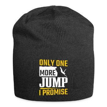 Only One More Jump I Promise Cliff Jumping - Jersey Beanie - charcoal grey - Front