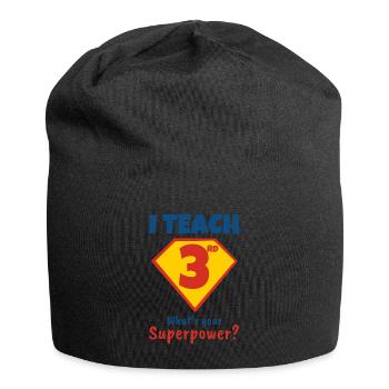 J’enseigne à des tiers quel est votre superpouvoir - Bonnet en jersey - noir - Devant